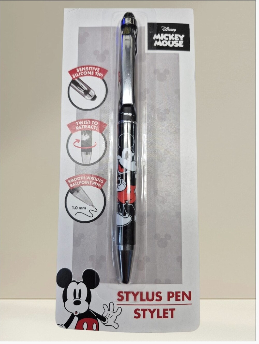 Mickey Mouse Character Stylus and Ballpoint Pen By Peachtree Playthings